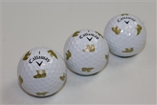 Sleeve of Three (3) Jack Nicklaus Golden Bear Logo Truvis Golf Balls