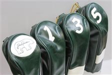 Classic Set of Jack Nicklaus Co. Green & White Vinyl Head Covers