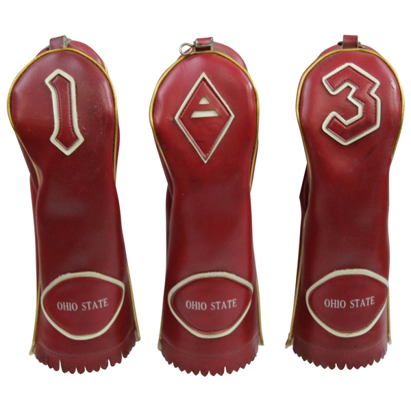 Classic Set of Ohio State Red & White Vinyl Head Covers