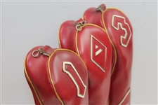 Classic Set of Ohio State Red & White Vinyl Head Covers