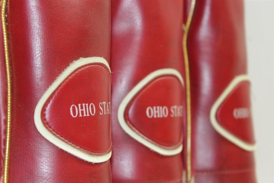 Classic Set of Ohio State Red & White Vinyl Head Covers
