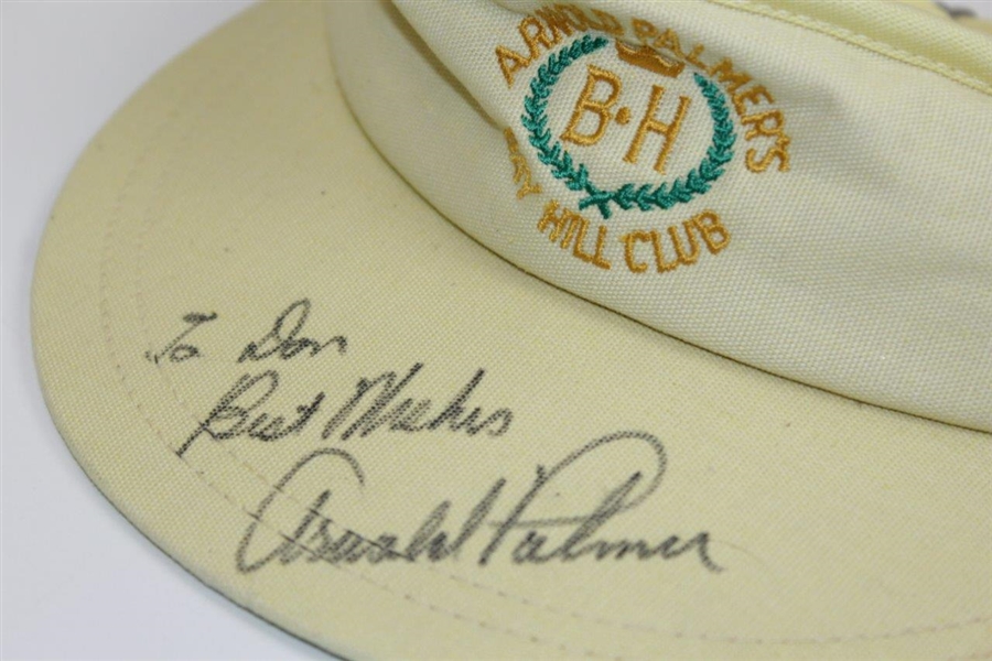 Arnold Palmer Signed Classic 'Arnold Palmer's Bay Hill' Visor - To Don JSA ALOA