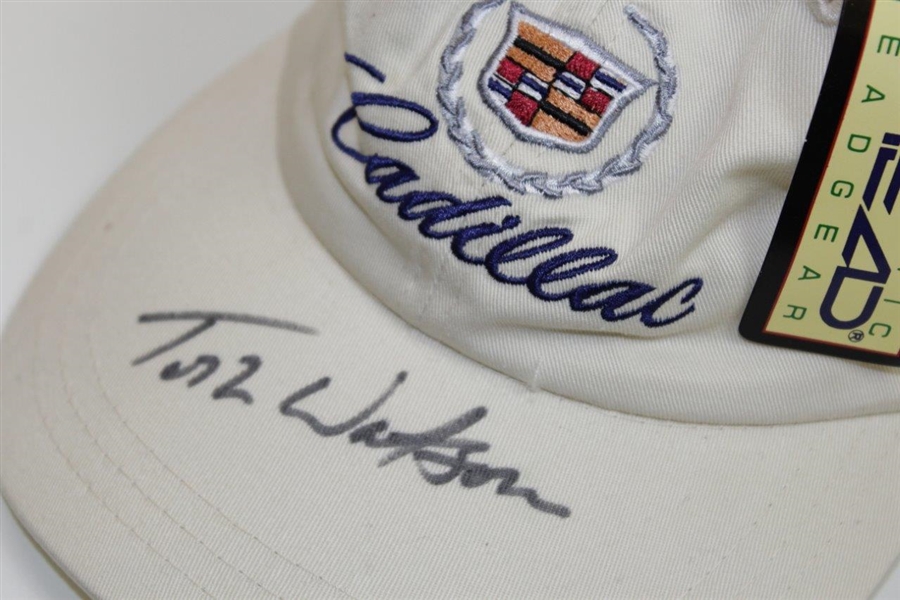 Tom Watson Signed Unused Cadillac Logo Stone Golf Hat JSA ALOA