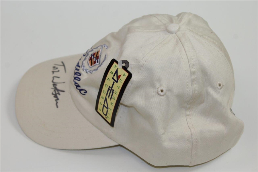 Tom Watson Signed Unused Cadillac Logo Stone Golf Hat JSA ALOA
