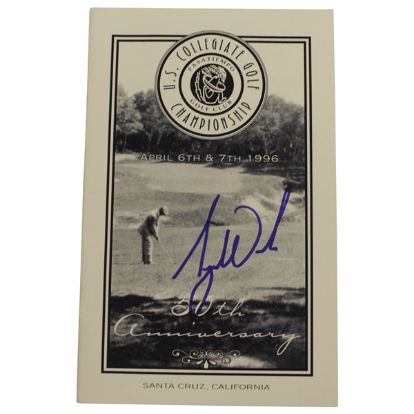 Tiger Woods Signed 1996 US Collegiate Championship at Pasatiempo Program JSA ALOA 