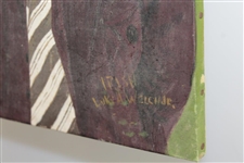 Original Acrylic on Canvas of Harry Vardon Caddy by Luke A Welch, Jr.