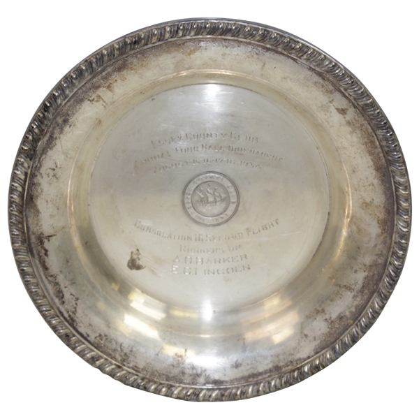 1934 Essex CC Annual 4-Ball Tournament Consolation 2nd Flight Runner-Up Sterling Bowl
