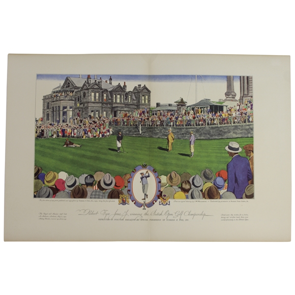 1930 Bobby Jones at St. Andrews Currier & Ives Foldout from Fortune Magazine