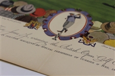 1930 Bobby Jones at St. Andrews Currier & Ives Foldout from Fortune Magazine