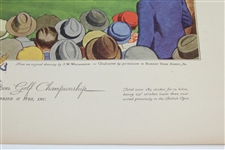 1930 Bobby Jones at St. Andrews Currier & Ives Foldout from Fortune Magazine