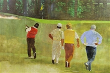 Original Big Three & Lee Oil on Canvas Painting Signed by Artist Bernie Fuchs - Framed