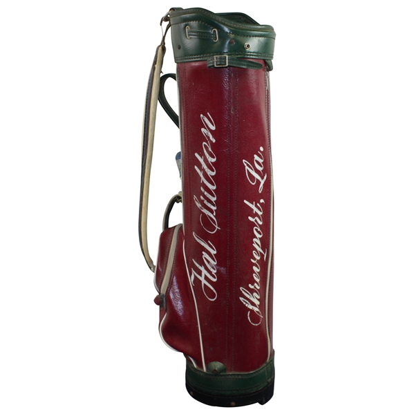 Hal Suttons Personal Shreveport, La. Green & Red Golf Bag from Junior Years