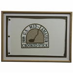 1989 U.S. Mid-Amateur Championship at Crooked Stick Embroidered Flag - Framed
