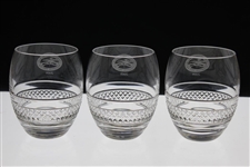 Three (3) 2009 National Pro-Am at Pebble Beach Waterford Crystal Goblets