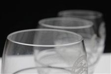 Three (3) 2009 National Pro-Am at Pebble Beach Waterford Crystal Goblets