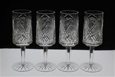 Four (4) 1994 National Pro-Am at Pebble Beach Waterford Crystal Wine Glasses - Winning Team!
