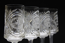 Four (4) 1994 National Pro-Am at Pebble Beach Waterford Crystal Wine Glasses - Winning Team!