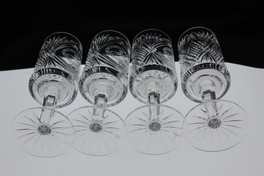 Four (4) 1994 National Pro-Am at Pebble Beach Waterford Crystal Wine Glasses - Winning Team!