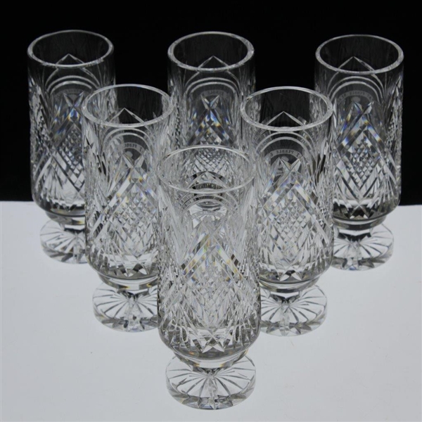 Six (6) 1994 National Pro-Am at Pebble Beach Waterford Crystal Water Glasses - Winning Team!
