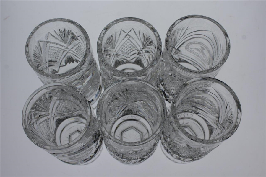 Six (6) 1994 National Pro-Am at Pebble Beach Waterford Crystal Water Glasses - Winning Team!