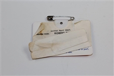 Ray Floyd Signed on Back 1976 Masters Tournament SERIES Badge #22008 JSA ALOA