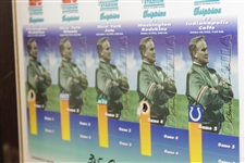 Don Shula Signed Strip of Miami Dolphins Tickets - Framed JSA ALOA
