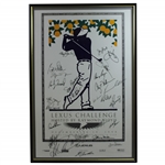 Arnold Palmer, Michael Jordan, Sean Connery, Griffey Jr. & others Signed 1998 Lexus Challenge Poster - Framed JSA ALOA