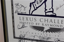 Arnold Palmer, Michael Jordan, Sean Connery, Griffey Jr. & others Signed 1998 Lexus Challenge Poster - Framed JSA ALOA