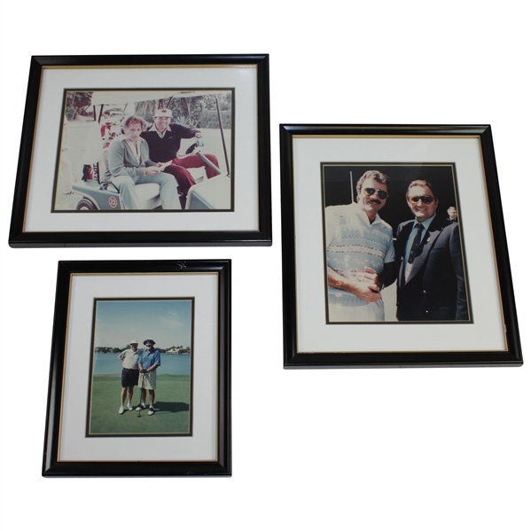 Ray Floyd Personal Framed Photos with Evil Knievel, Sean Connery, & Tom Selleck