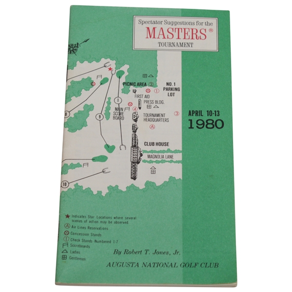 1980 Masters Tournament Spectator Guide - Seve Ballesteros Winner
