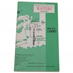 1980 Masters Tournament Spectator Guide - Seve Ballesteros Winner