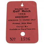 1955 Walker Cup at St. Andrews Friday Ticket #1596 - USA Win 10-2