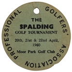 1960 The Spalding Golf Tournament at Moor Park GC Competitor Ticket - Harry Weetman Winner