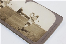 Walter J. Travis Stereopic Bay State Publishing Co. 'Finish, showing back' Photo