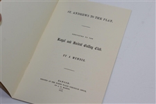 Ltd Ed Facsimile of Rare 1854 'St. Andrews to the Play' Dedicated to R&A by a Member Booklet