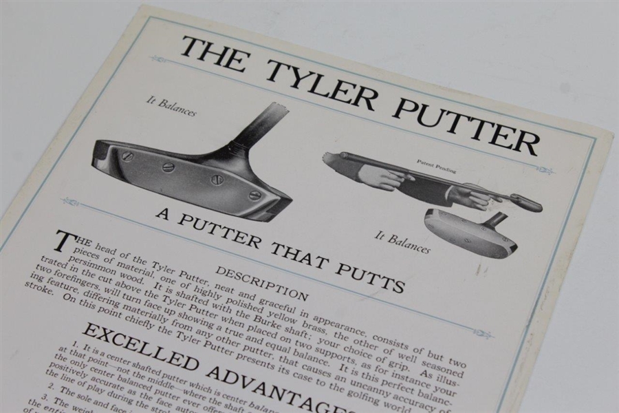 Vintage 'The Tyler Putter: A Putter That Putts' Advertisement 