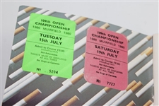 1980 OPEN at Muirfield Program with Results Page, Voucher, & 2 Attached Tickets - Tom Watson Winner