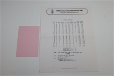 1980 OPEN at Muirfield Program with Results Page, Voucher, & 2 Attached Tickets - Tom Watson Winner