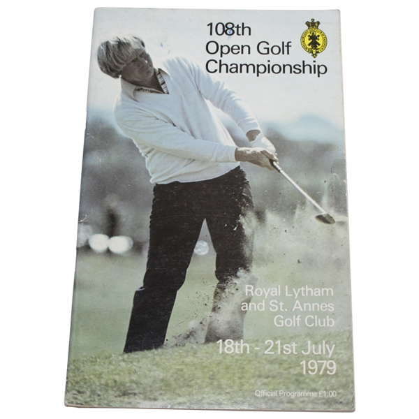 1979 OPEN at Royal Lytham & St. Annes Golf Club Program - Seve Ballesteros Winner