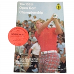 1977 OPEN at Turnberry Program with Course Map & Final Day Ticket #260 - Tom Watson Winner