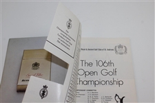1977 OPEN at Turnberry Program with Course Map & Final Day Ticket #260 - Tom Watson Winner