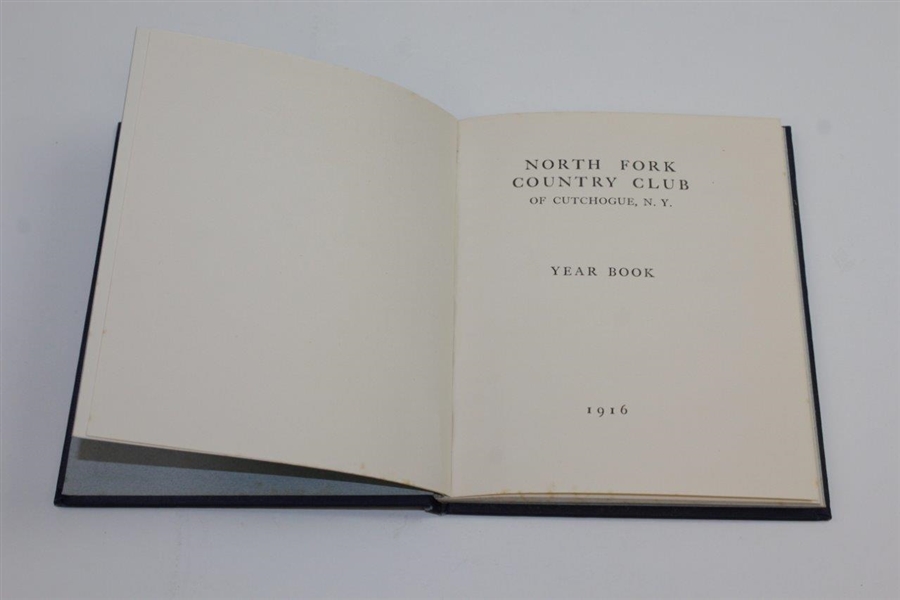 1916 North Shore Country Club of Cutchogue, N.Y. Book - Early Exclusive Long Island GC