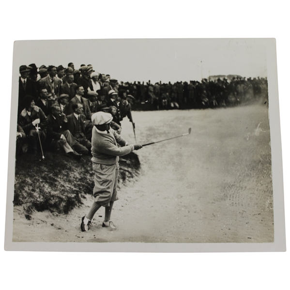 Bobby Jones 1930 British Amateur Round One P&A Photo - Hole Out from 160 Yards! with Leter