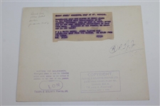 Bobby Jones 1930 British Amateur Round One P&A Photo - Hole Out from 160 Yards! with Leter