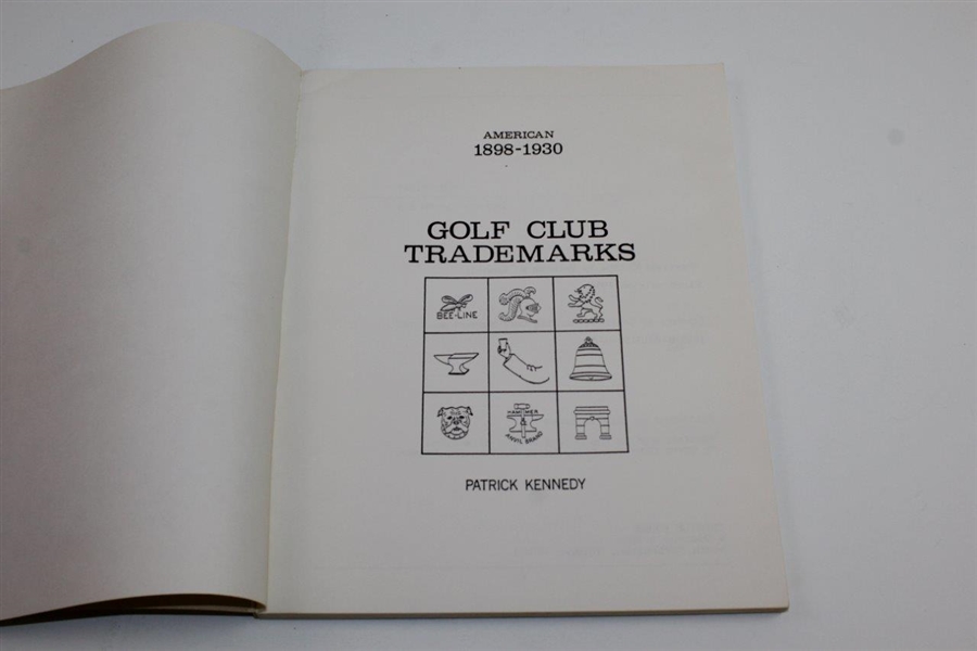1984 USGA 1st Ed. 'American 1898-1930 Golf Club Trademarks' Book by Patrick Kennedy