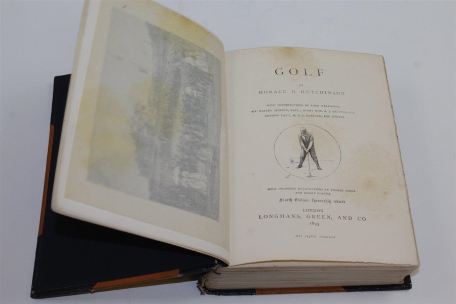 1893 'Golf the Badminton Library' 4th Edition Book by Horace Hutchinson