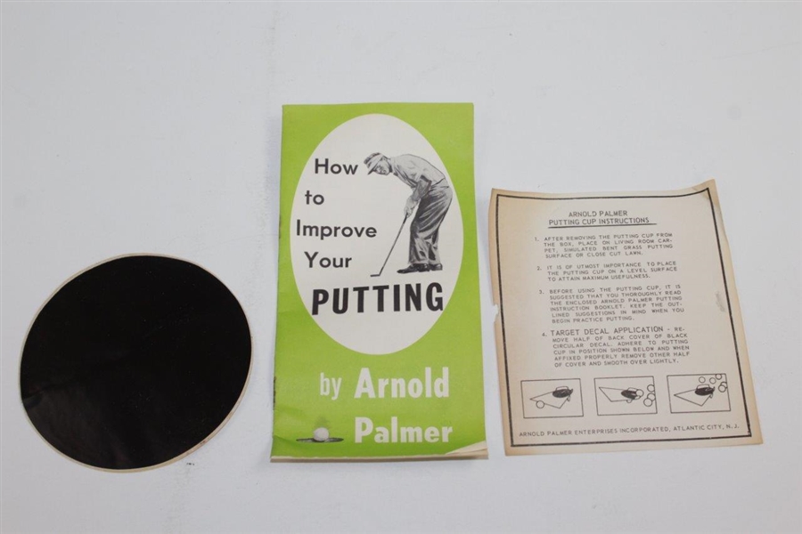 Classic Arnold Palmer Putting Cup Complete in Original Box with Instructions & Booklet