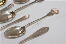Ten (10) Various Antique Sterling Silver Golf Themed Spoons