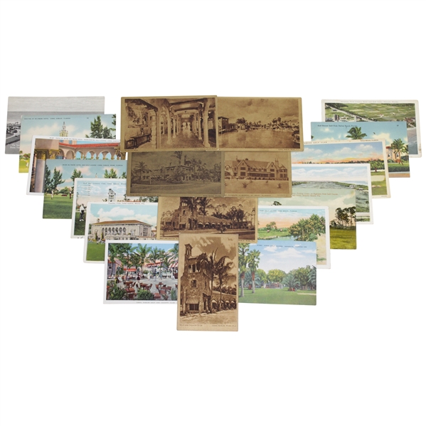 Twenty (20) Antique & Unique Florida Golf Postcards