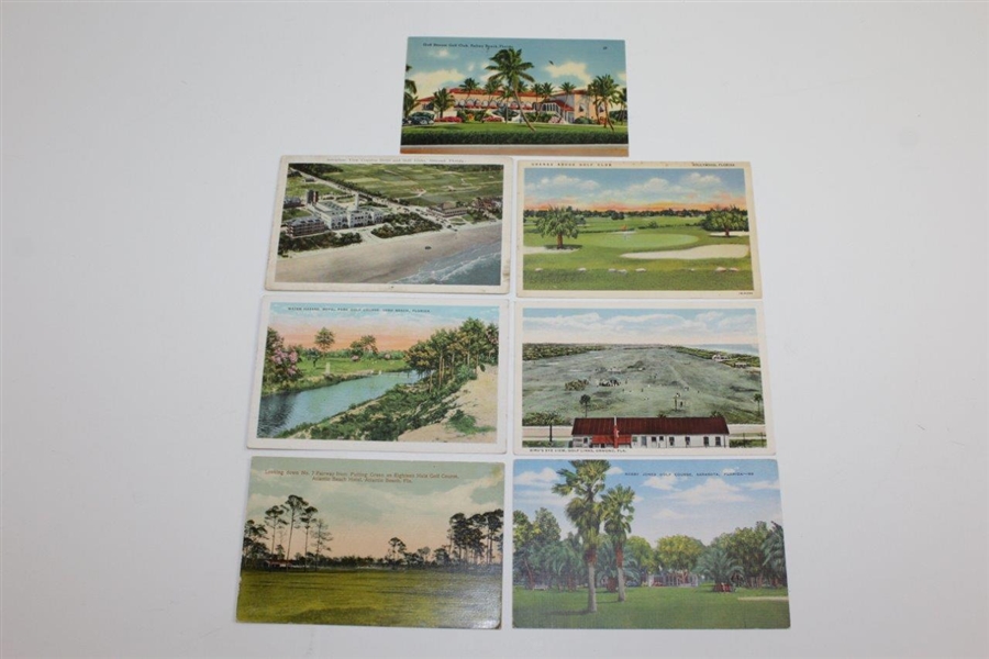 Twenty (20) Antique & Unique Florida Golf Postcards